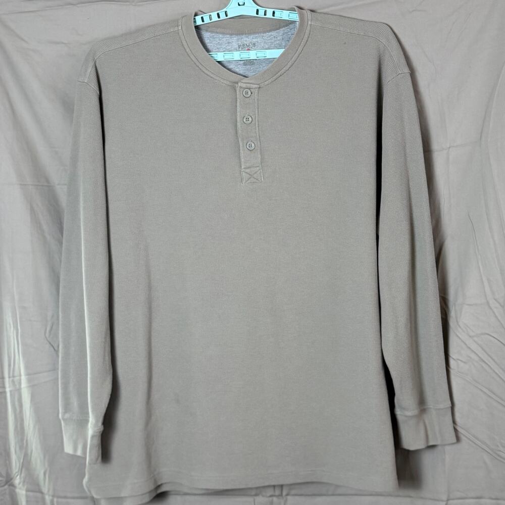 Redhead Henley, men’s 4XL tan
Henley Thermal Waffle Knit Pullover Layer